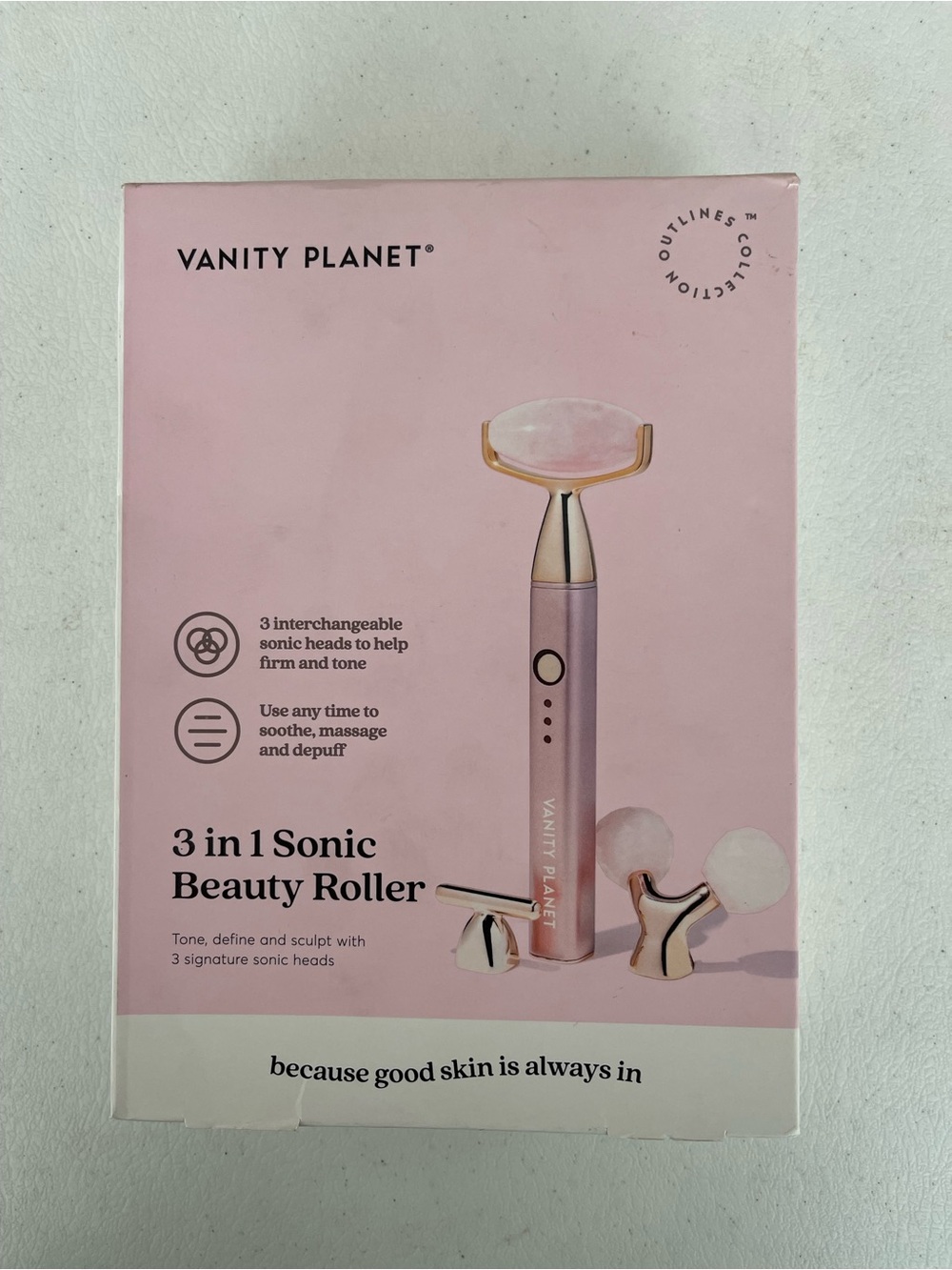 3-in-1 Sonic Beauty Roller - Pink